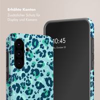 Selencia Vivid Tough Back Cover für das Samsung Galaxy A36 / A56 - Wild Spots Light Blue