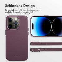 Accezz MagSafe Leather Backcover Apple iPhone 14 Pro - Heath Purple