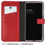Selencia Echtleder Klapphülle Samsung Galaxy A25 (5G) - Rot
