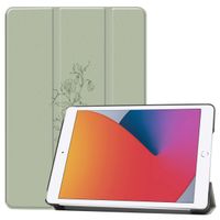 imoshion Design Trifold Klapphülle für das iPad 9 (2021) 10.2 Zoll / iPad 8 (2020) 10.2 Zoll / iPad 7 (2019) 10.2 Zoll - Floral Green