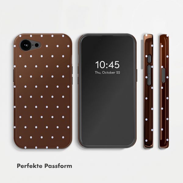 Selencia Vivid Rückabdeckung mit MagSafe Apple iPhone 17e / 16e - Happy Dots Chocolate