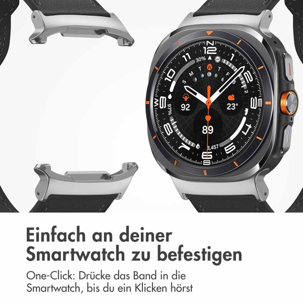 imoshion Lederarmband für die Samsung Galaxy Watch Ultra (2024/2025) - Schwarz