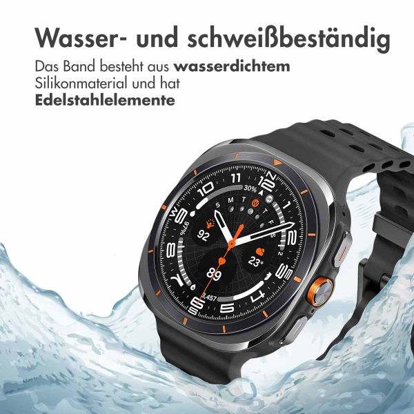 imoshion Ocean Silikonarmband für das  Samsung Galaxy Watch Ultra (2024/2025) - Schwarz