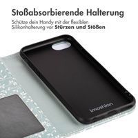 imoshion Design Klapphülle Apple iPhone 16e - Smoke Green Flowers