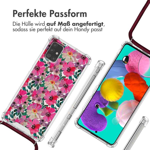 imoshion Design Hülle mit Band Samsung Galaxy A51 - Flower Water