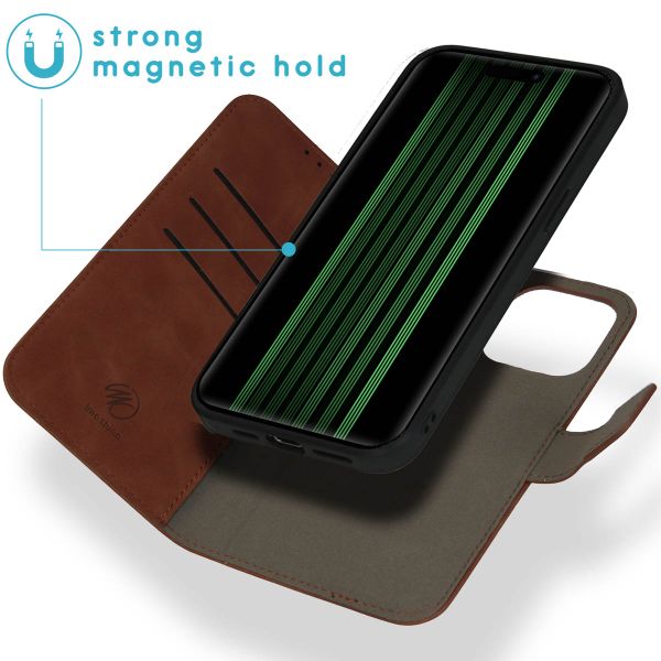 imoshion Entfernbare 2-1 Luxus Klapphülle Apple iPhone 15 Pro Max - Braun
