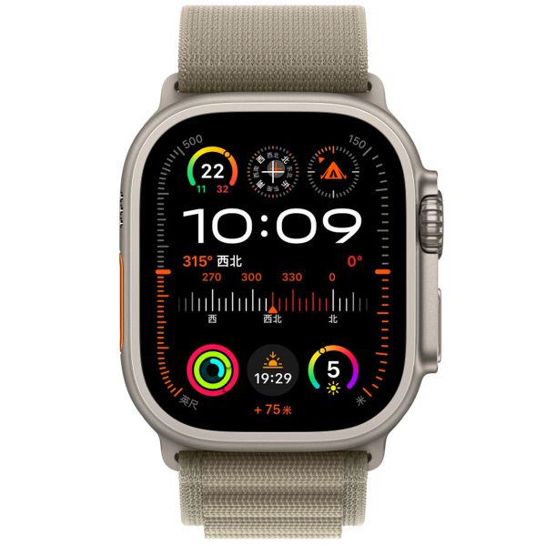 WiWu Alpine nylonarmband für das  Apple Watch Series 1 t/m 11 / SE / Ultra (44/45/46/49 mm) - Olive Green