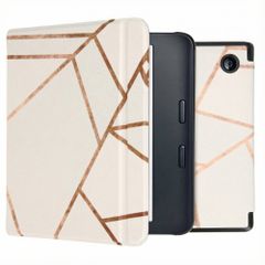imoshion Design Slim Hard Case Sleepcover mit Stand Kobo Libra 2 / Tolino Vision 6 - White Graphic