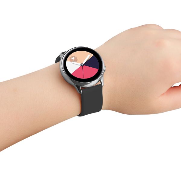 imoshion Silikonband für die Samsung Galaxy Watch 40/42mm / Active 2 42/44mm - Schwarz