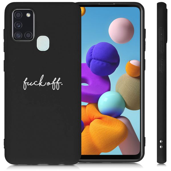 imoshion Design Hülle Samsung Galaxy A21s - Fuck Off - Schwarz