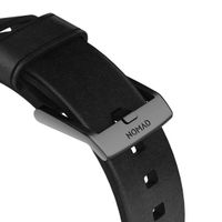 Nomad Modernes Lederarmband für die Apple Watch Series 1 bis 10 / SE / Ultra (2) (44/45/46/49 mm) - Schwarz/Schwarz