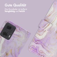 imoshion Design Klapphülle Motorola Moto G24 Power - Purple Marble