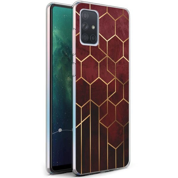 imoshion Design Hülle Samsung Galaxy A71 - Muster - Rot