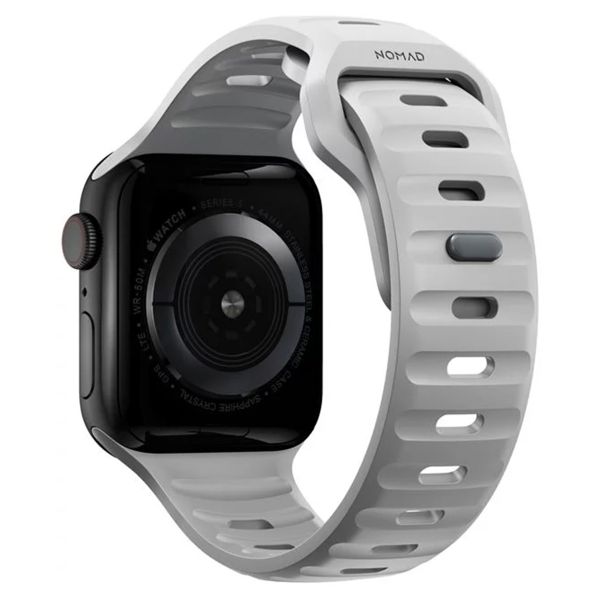 Nomad Sport Band FKM für die Apple Watch Series 1 bis 9 / SE (38/40/41 mm) | Series 10 (42 mm) - Lunar Grey