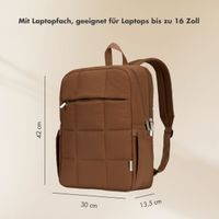 Selencia Vaya Puffy Laptop Rucksack 16 Zoll - Mocha Brown
