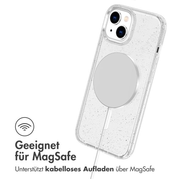 imoshion Sparkle Back Cover mit MagSafe Apple iPhone 14 - Glitzer Transparent