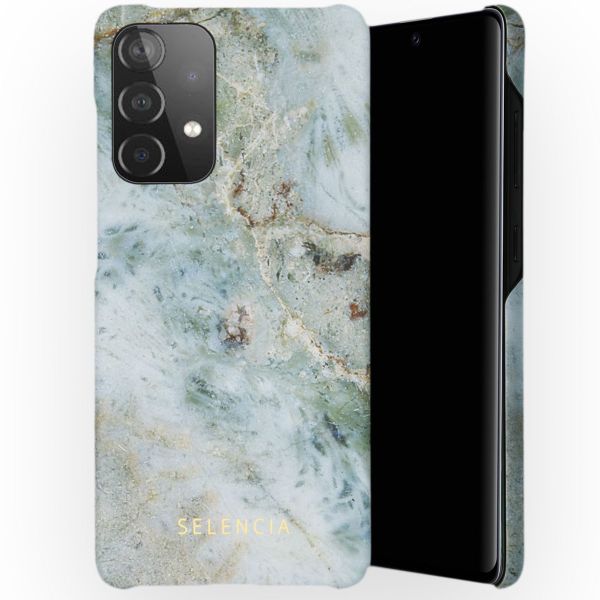 Selencia Maya Fashion Backcover Samsung Galaxy A52(s) (5G/4G) - Marble Blue