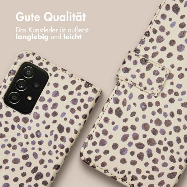 imoshion Design Klapphülle Samsung Galaxy A52(s) (5G/4G) - Black And White Dots