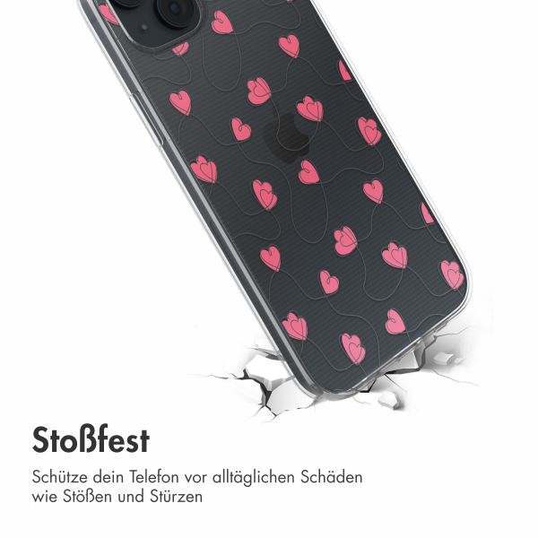 imoshion  Design Hülle für das iPhone 14 - Dusty Rose Connected Hearts