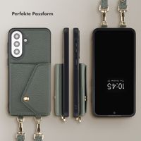 Selencia Sera HandyHülle mit Kordel und Umschlag-Kartenhalter Samsung Galaxy A57 (5G) - Sage Green