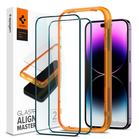 Spigen GLAStR Fit Displayschutzfolie 2er-Pack + Applicator Apple iPhone 14 Pro Max