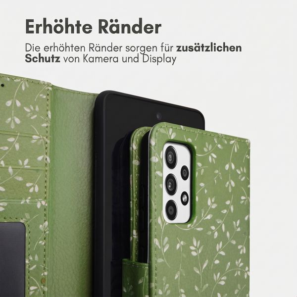 imoshion Design Klapphülle Samsung Galaxy A52(s) (5G/4G) - Green Flowers