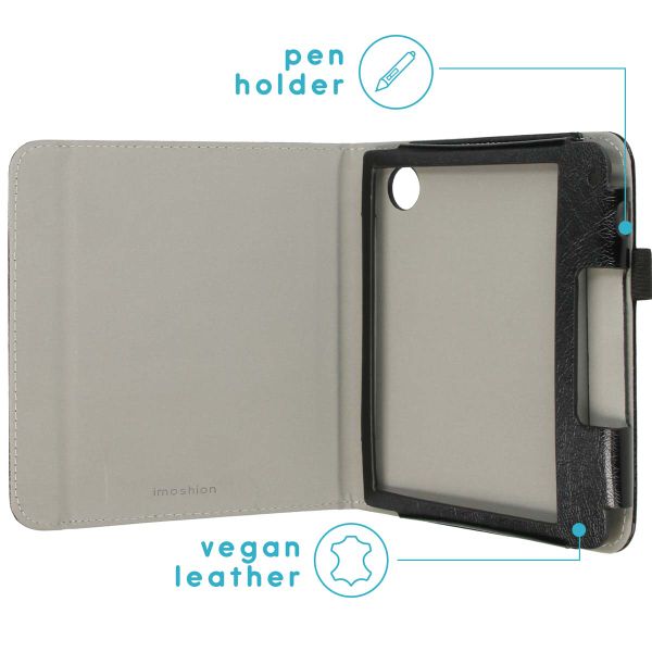 imoshion Vegan Leather Klapphülle Kobo Libra 2 / Tolino Vision 6 - Schwarz