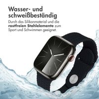 imoshion Geflochtenes Silikonarmband für das  Apple Watch Series 1 t/m 9 / SE (38/40/41 mm) | Series 10 / 11 (42 mm) - Schwarz