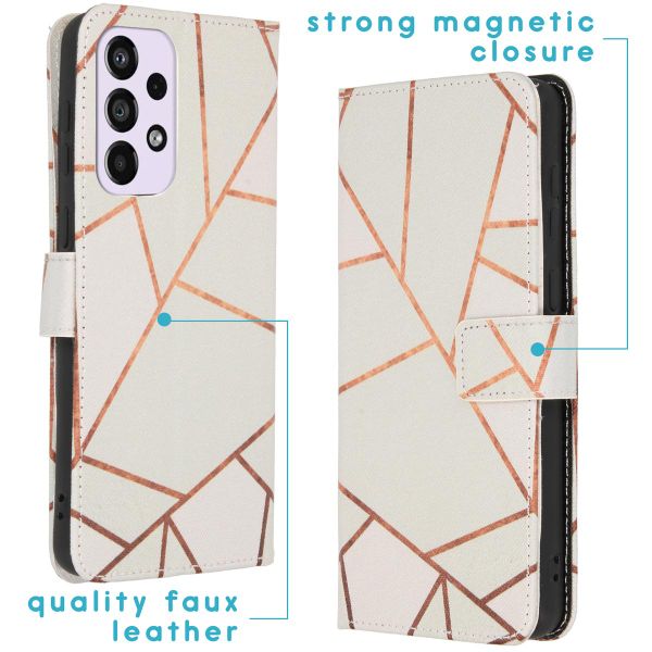 imoshion Design TPU Klapphülle Samsung Galaxy A33 - White Graphic