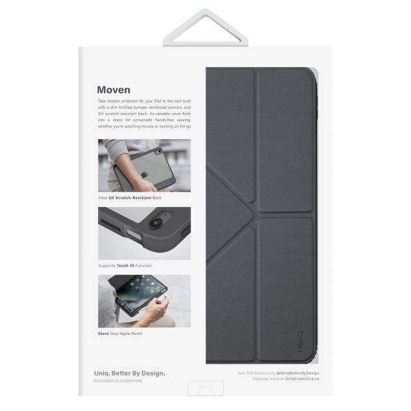 Uniq Moven Case Apple iPad 11 (2025) 11 Zoll A16 / iPad 10 (2022) 10.9 Zoll - Charcoal