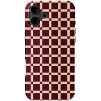 Selencia Vivid Rückabdeckung mit MagSafe Apple iPhone 16 - Check This Burgundy