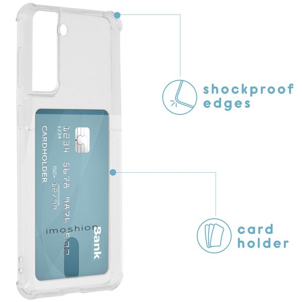 imoshion Soft Case Back Cover mit Kartenfach Samsung Galaxy S21 Plus - Transparent