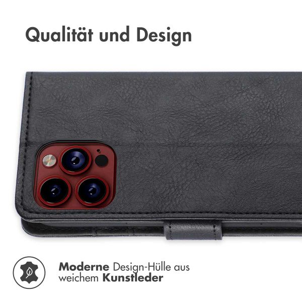 imoshion Luxuriöse Klapphülle Apple iPhone 15 Pro - Schwarz