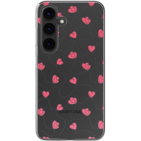 imoshion  Design Hülle für das Samsung Galaxy S24 - Dusty Rose Connected Hearts