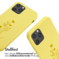 imoshion SilikonHülle design mit Band Apple iPhone 12 (Pro) - Flower Yellow