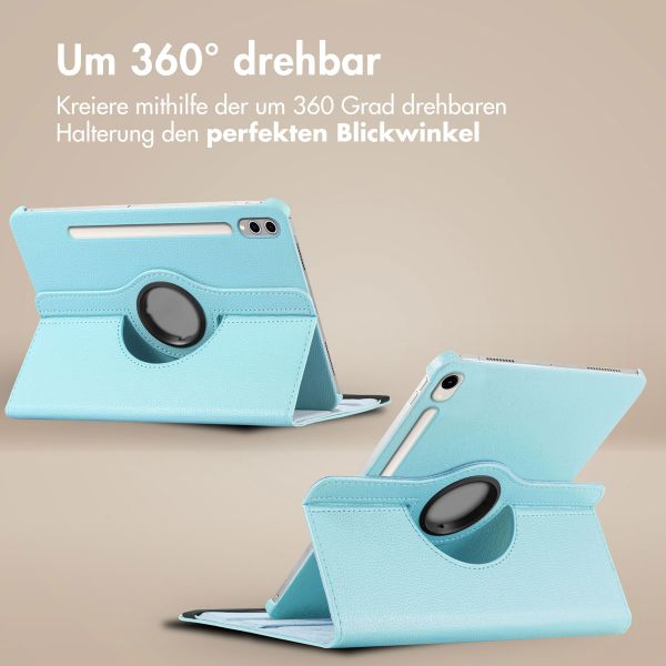 imoshion 360° drehbare Klapphülle Samsung Galaxy Tab S10 Plus / Tab S9 FE Plus / Tab S9 Plus - Hellblau
