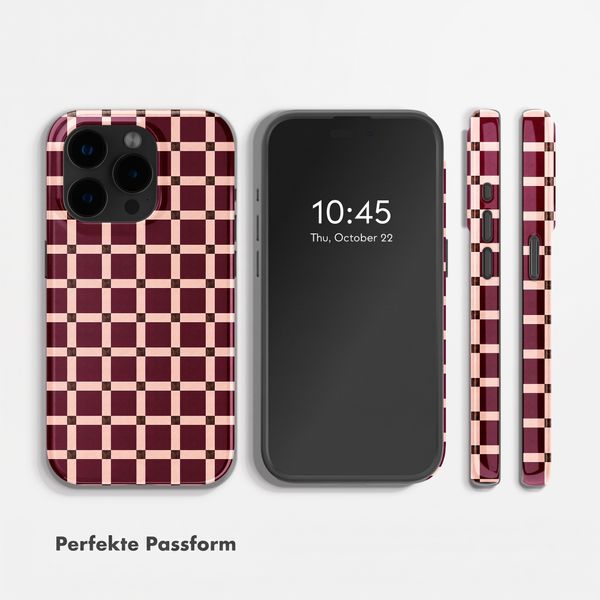 Selencia Vivid Rückabdeckung mit MagSafe Apple iPhone 15 Pro - Check This Burgundy