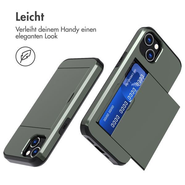 imoshion Backcover mit Kartenfach Apple iPhone 13 - Dunkelgrün