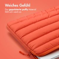 imoshion Puffer Laptop Hülle 15-16 Zoll - Laptop Sleeve - Apricot Crush Orange