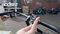 Accezz Handyhalterung für das Fahrrad – verstellbar – universell – Aluminium – schwarz