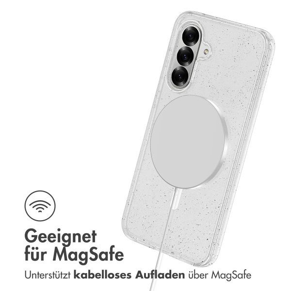 imoshion Glitzer Back Cover mit MagSafe Samsung Galaxy A56 - Glitzer Transparent