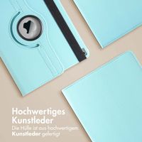 imoshion 360° drehbare Klapphülle Apple iPad 9 (2021) 10.2 Zoll / iPad 8 (2020) 10.2 Zoll / iPad 7 (2019) 10.2 Zoll - Hellblau