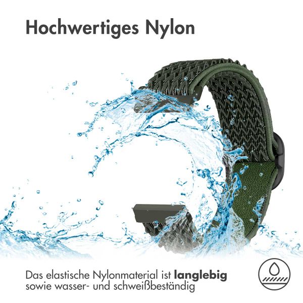 imoshion Elastische Nylonarmband - 20-mm-Universalanschluss - Dunkelgrün