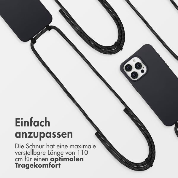 imoshion Color Backcover mit abnehmbarem Handykette und MagSafe Apple iPhone 15 Pro Max - Schwarz