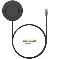 Accezz MagSafe Wireless Charger auf USB-C-Kabel für das iPhone 12 Mini - MagSafe Ladegerät - Rutschfest - Schwarz