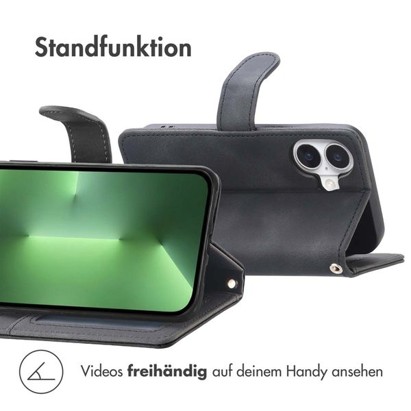 imoshion Klapphülle mit Kordel Apple iPhone 16 - Schwarz