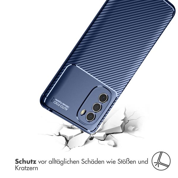 imoshion Carbon-Hülle für das Motorola Moto G41 - Blau