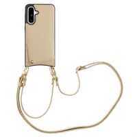 Selencia Nova Handyhülle mit Kordel und Kartenhalter Samsung Galaxy A36 / A56 - Beige
