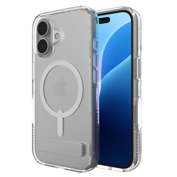 ZAGG Crystal Palace Snap KickStand Case mit MagSafe für das iPhone 16 - Transparent