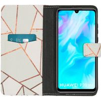 imoshion Design TPU Klapphülle Huawei P30 Lite - White Graphic